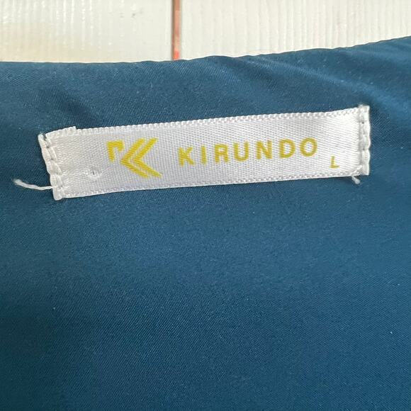 Kirundo Women’s Long Sleeve Blue V Neck Knee Length Dress Size Large - Picture 4 of 9